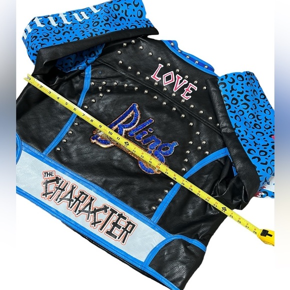 For Her NYC Women’s Studded Bling Moto Jacket - Picture 11 of 16